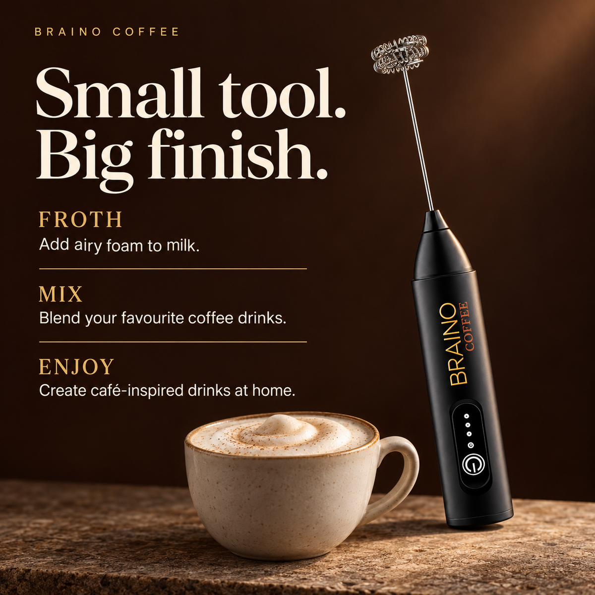 Electric Coffee Frother – Café-Style Foam in Seconds