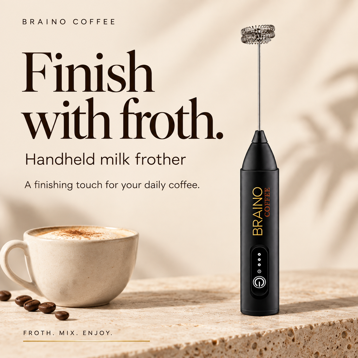 Electric Coffee Frother – Café-Style Foam in Seconds